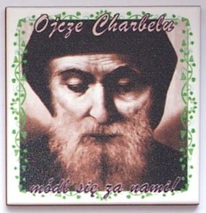 Święty Charbel (Szarbel) (płytka ceramiczna)