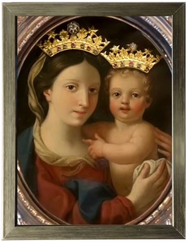 Obraz Matki Bożej Ufających (w ramce 24x18 cm)