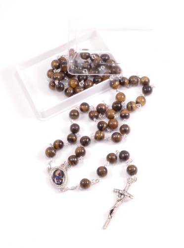 Różaniec pompejański - tygrysie oko