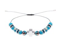 Dziesiątka różańca z jaspisu cesarskiego - krzyżyk