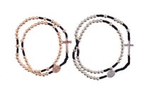 Różaniec na rękę z medalem św. Benedykta (srebrny lub złoty)