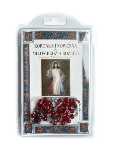 ZESTAW: Koronka i nowenna do Miłosierdzia Bożego - książeczka i różaniec