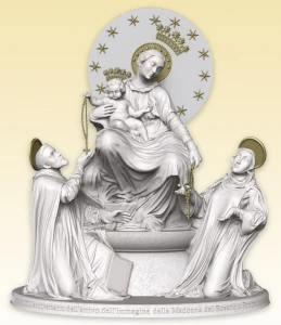 Duża figura Matki Bożej Pompejańskiej (40 cm)