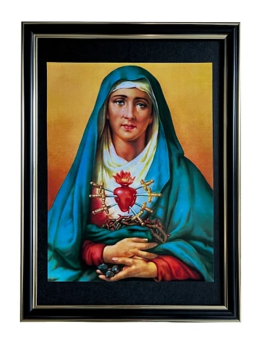 Obraz Matki Bożej Bolesnej z Quito (w ramce 32x23,5 cm)