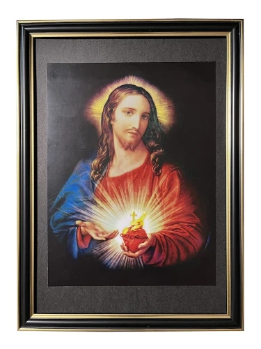 Obraz Serca Jezusowego (w ramce 32x23,5 cm)